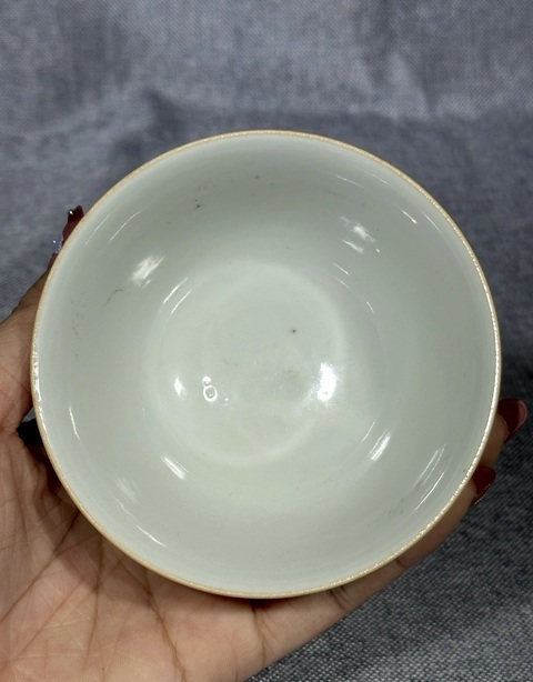 古玩陶瓷清乾隆白軋道粉彩杯拍賣，當前價格6777元