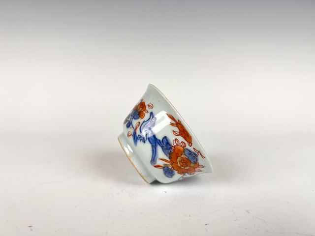 古玩陶瓷清康熙·青花礬紅花鳥杯碟真品鑒賞圖
