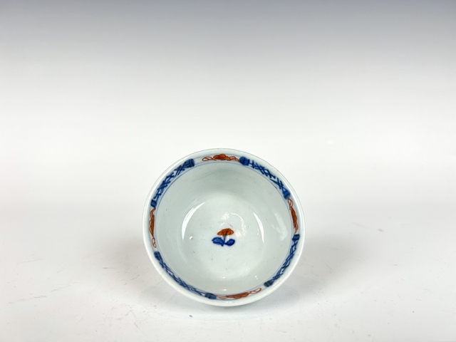 古玩陶瓷清康熙·青花礬紅花鳥杯碟真品鑒賞圖