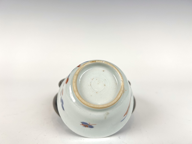 古玩陶瓷清康熙·青花礬紅花鳥杯碟真品鑒賞圖