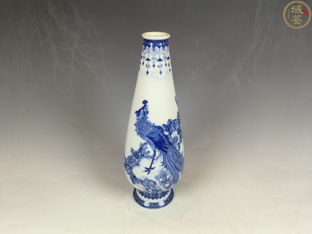 古玩陶瓷鳳紋青花玉米瓶真品鑒賞圖