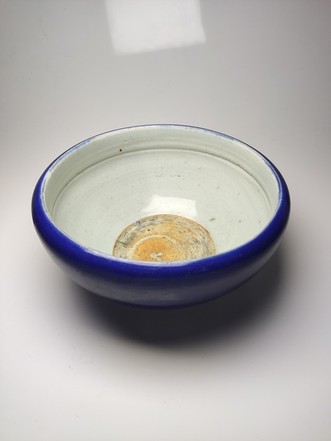 古玩陶瓷藍釉洗式香爐真品鑒賞圖