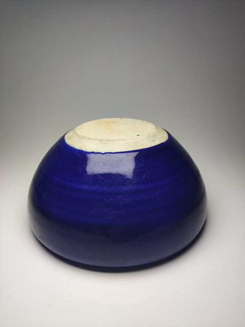 古玩陶瓷藍釉洗式香爐真品鑒賞圖
