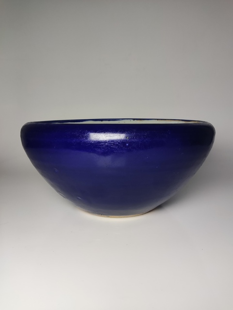 古玩陶瓷清中期·霽藍釉缽式香爐【大號】拍賣,當前價格999元