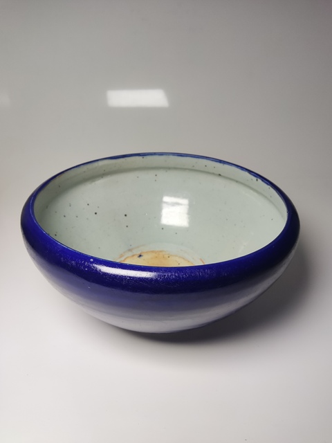 古玩陶瓷清中期·霽藍釉缽式香爐【大號】拍賣,當前價格999元
