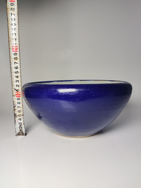 古玩陶瓷清中期·霽藍釉缽式香爐【大號】拍賣,當前價格999元