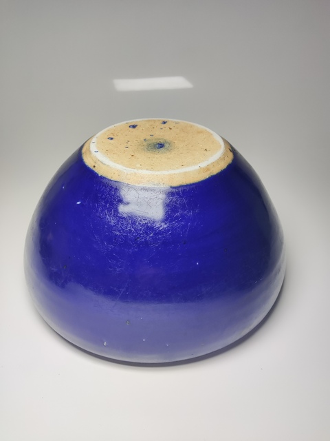 古玩陶瓷清中期·霽藍釉缽式香爐【大號】拍賣,當前價格999元