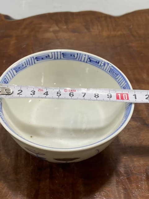 古玩陶瓷民國青花釉里紅蓋碗真品鑒賞圖