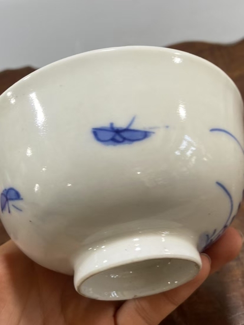 古玩陶瓷民國青花釉里紅蓋碗真品鑒賞圖
