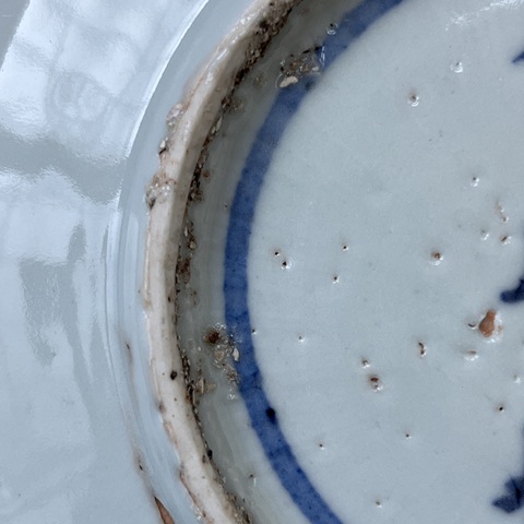 古玩陶瓷青花松鶴紋盤拍賣，當前價格6800元