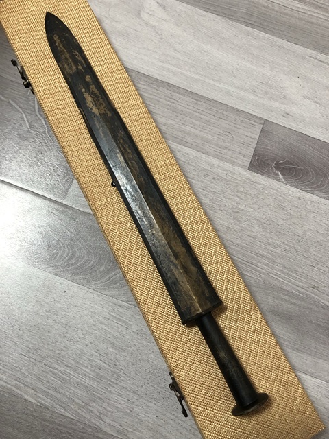 古玩銅器戰國筒子劍真品鑒賞圖
