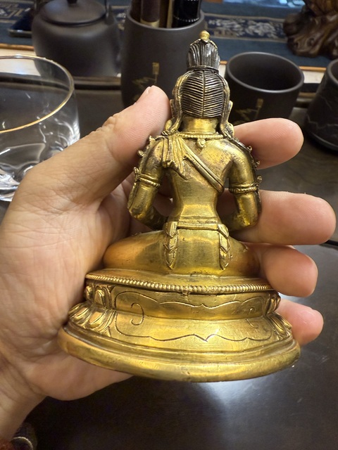 古玩銅器無量壽佛真品鑒賞圖