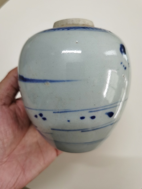 古玩陶瓷山水紋青花罐拍賣，當前價格1280元