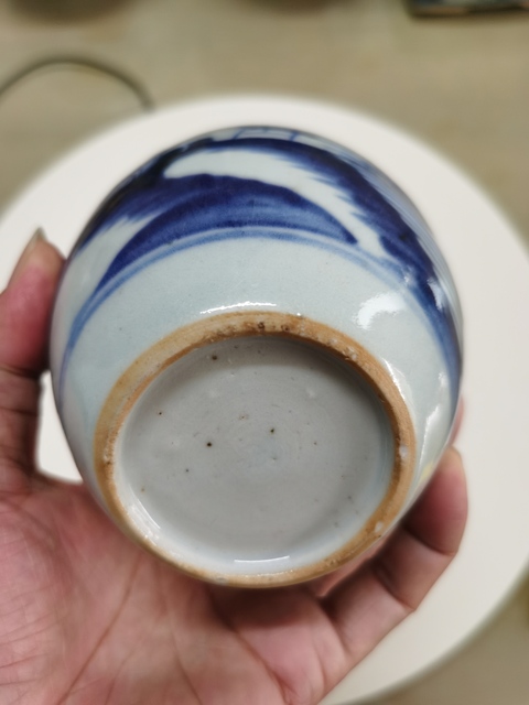 古玩陶瓷山水紋青花罐拍賣，當前價格1280元