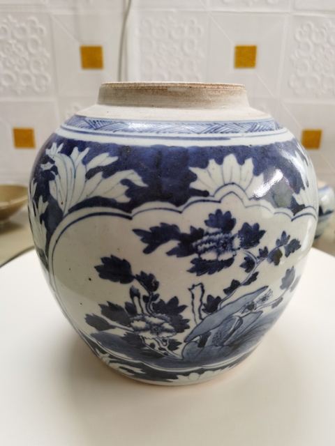 古玩陶瓷花卉紋青花罐拍賣，當前價格1800元