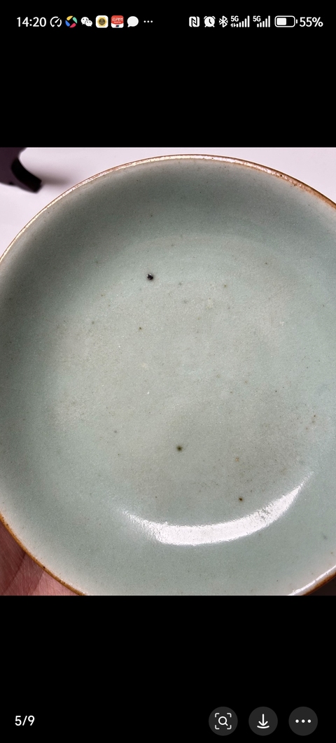 古玩陶瓷豆青釉盤拍賣,當(dāng)前價格0元