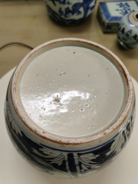 古玩陶瓷花卉紋青花罐拍賣，當前價格1800元