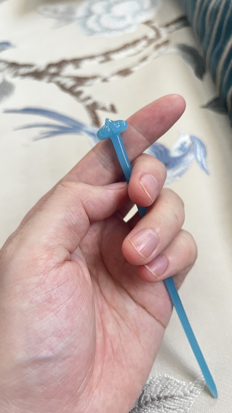 古玩玉器發簪真品鑒賞圖