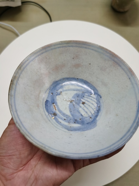 古玩陶瓷摩羯龍紋青花碗拍賣,當前價格880元