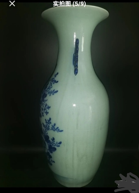 古玩陶瓷精美清代晚期花鳥紋青花大瓶拍賣,當(dāng)前價格2000元