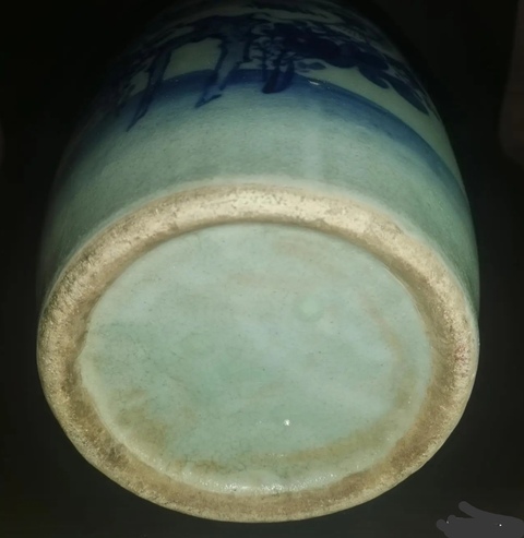 古玩陶瓷精美清代晚期花鳥紋青花大瓶拍賣,當(dāng)前價格2000元