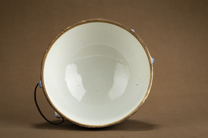 古玩陶瓷清晚·青花纏枝蓮紋溫鍋真品鑒賞圖