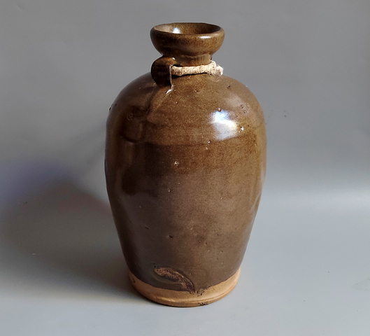 古玩陶瓷明代茶葉末釉雙系瓶拍賣,當前價格152元