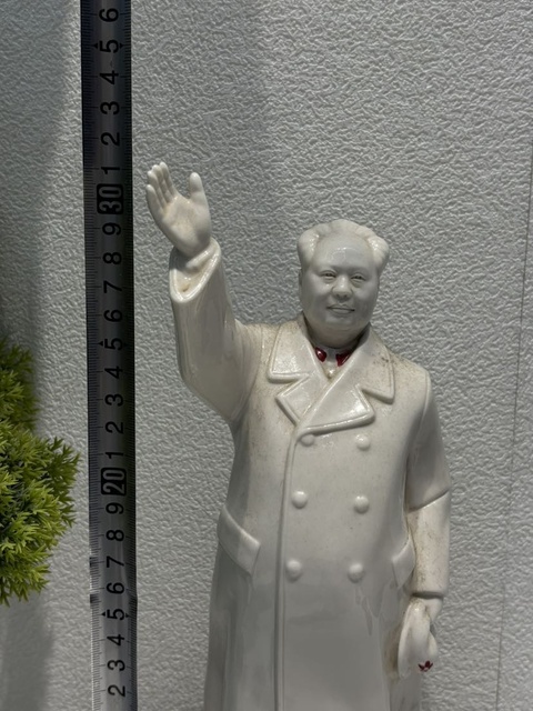 古玩陶瓷白釉造像，無底圖，偏老真品鑒賞圖