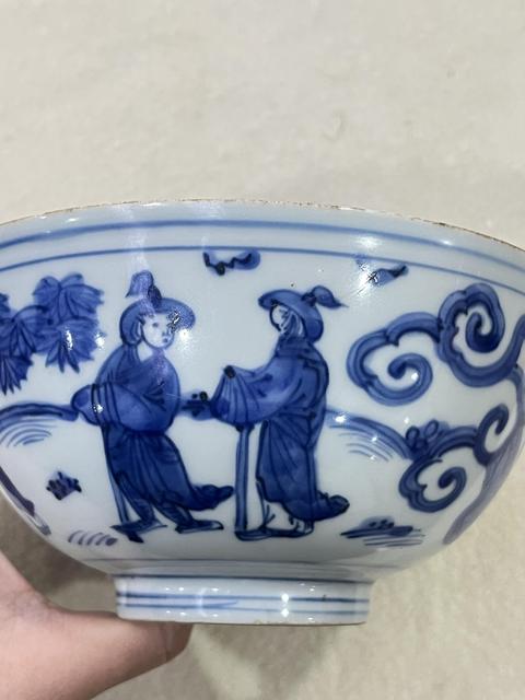 古玩陶瓷嘉萬青花碗真品鑒賞圖
