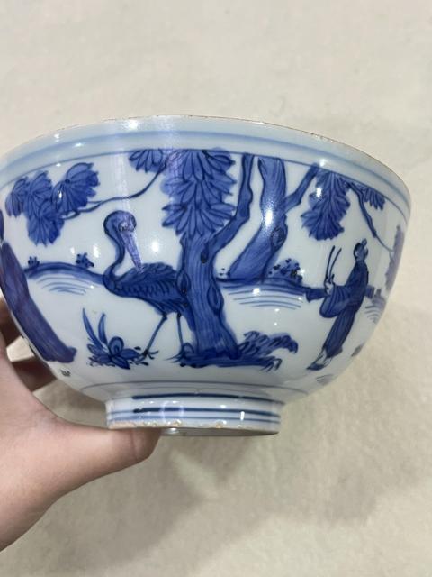 古玩陶瓷嘉萬青花碗真品鑒賞圖