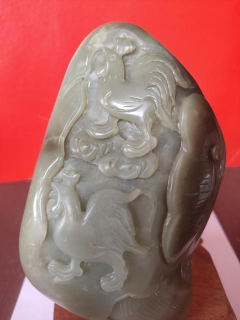 古玩玉器和田玉雕“官上加官”擺件拍賣,當(dāng)前價(jià)格18000元