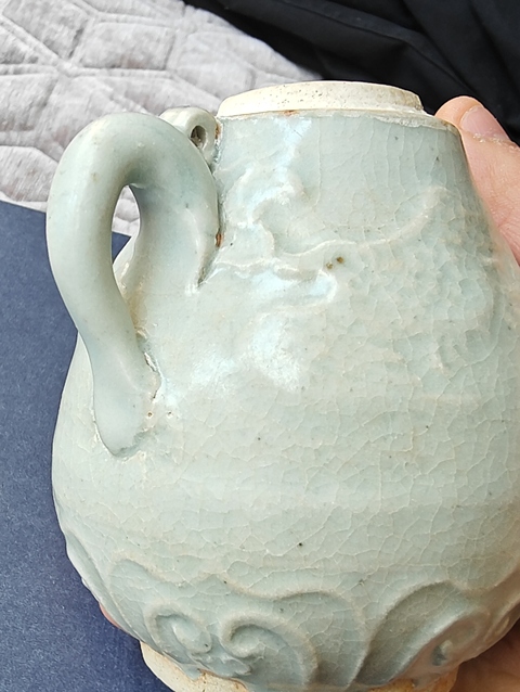 古玩陶瓷青白釉持壺真品鑒賞圖