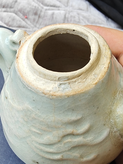 古玩陶瓷青白釉持壺真品鑒賞圖