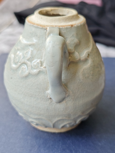 古玩陶瓷青白釉持壺真品鑒賞圖