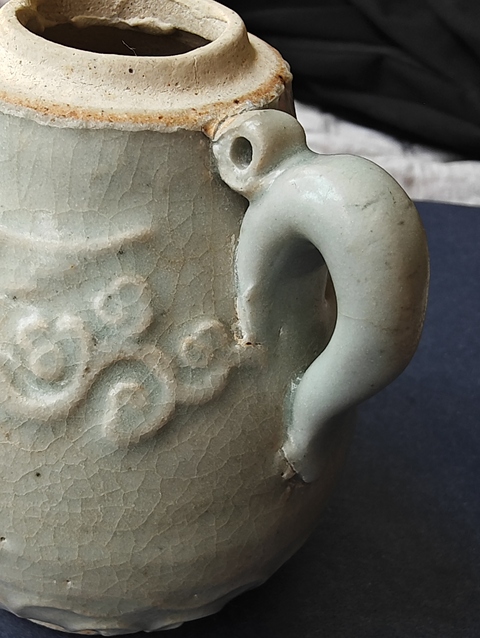 古玩陶瓷青白釉持壺真品鑒賞圖