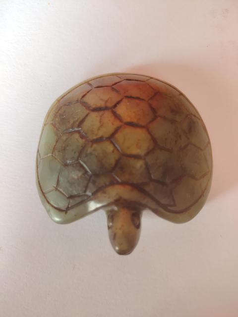 古玩玉器和田玉龜把件拍賣,當前價格500元