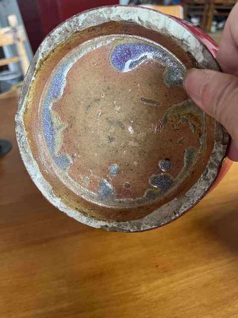 古玩陶瓷紅釉瓶真品鑒賞圖