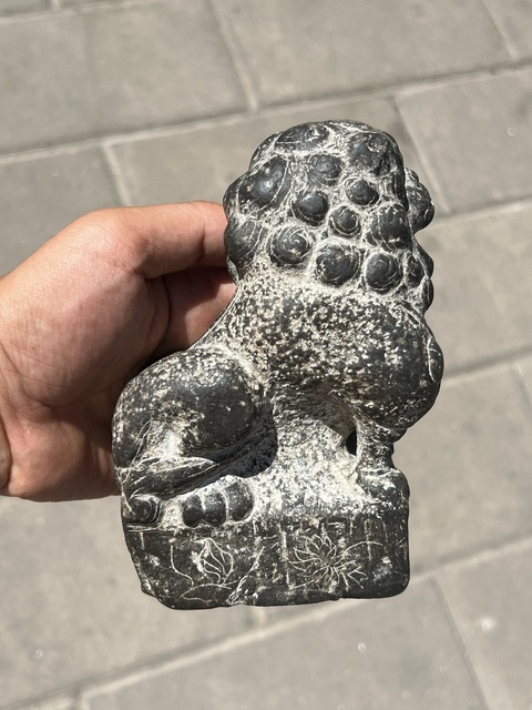 古玩雜項案臺獅子真品鑒賞圖