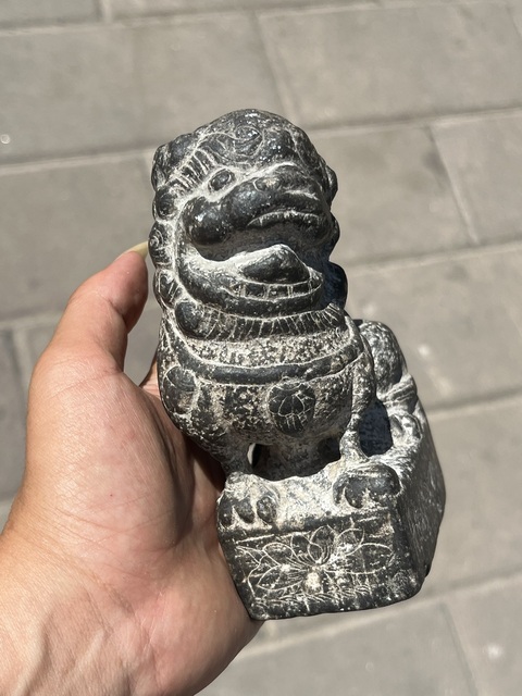 古玩雜項案臺獅子真品鑒賞圖
