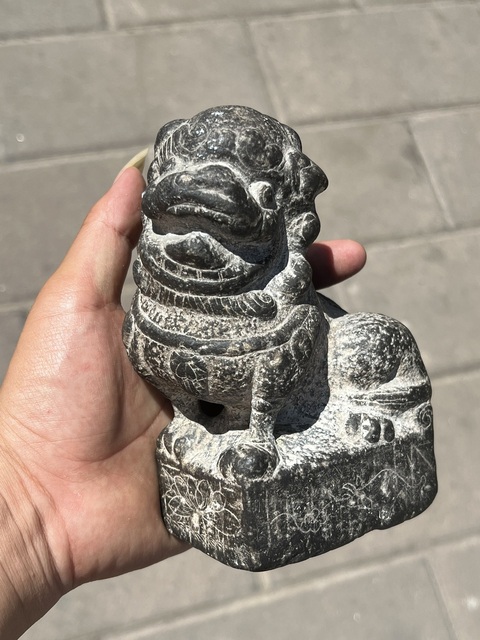 古玩雜項案臺獅子真品鑒賞圖