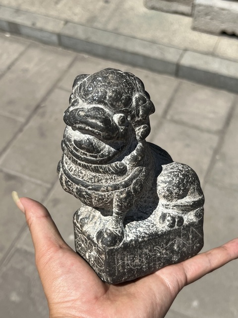 古玩雜項案臺獅子真品鑒賞圖