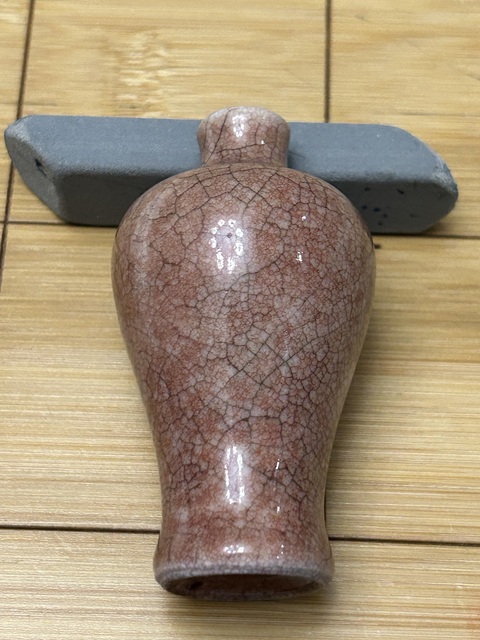 古玩陶瓷晚清紅哥釉梅瓶鼻煙壺拍賣，當前價格2888元
