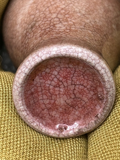 古玩陶瓷晚清紅哥釉梅瓶式鼻煙壺拍賣，當(dāng)前價格1880元