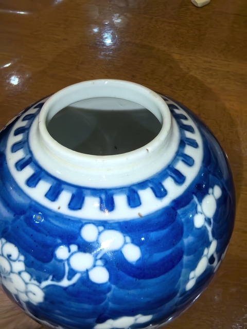 古玩陶瓷青光緒冰梅罐拍賣，當前價格880元