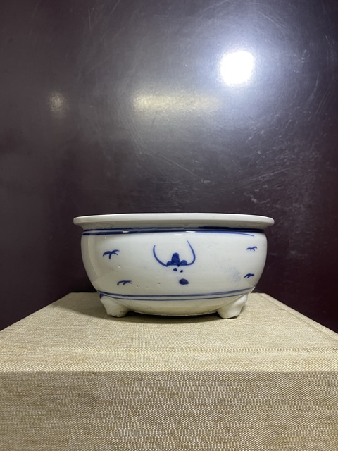 古玩陶瓷清青花山水人物紋香爐拍賣,當前價格2650元