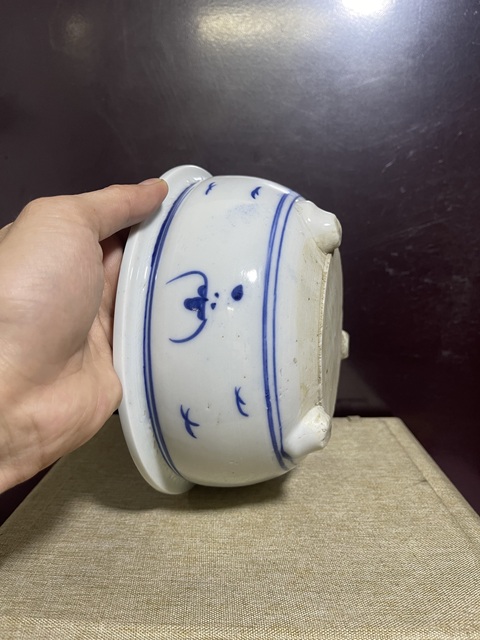 古玩陶瓷清青花山水人物紋香爐拍賣,當前價格2650元