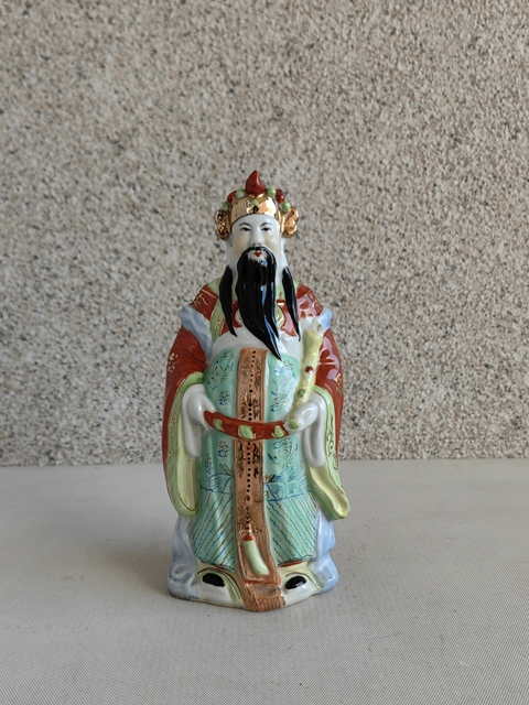古玩陶瓷粉彩財(cái)神造像拍賣,當(dāng)前價(jià)格160元