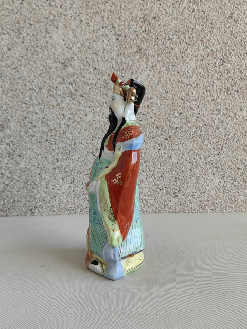 古玩陶瓷粉彩財(cái)神造像拍賣,當(dāng)前價(jià)格160元