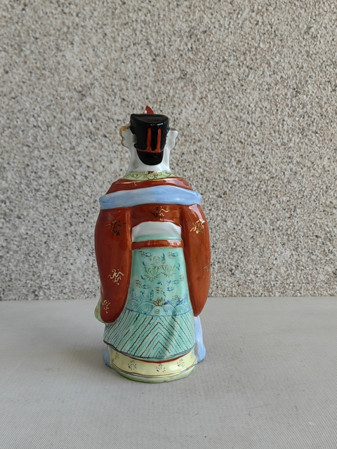 古玩陶瓷粉彩財(cái)神造像拍賣,當(dāng)前價(jià)格160元