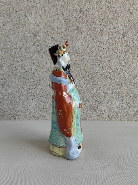 古玩陶瓷粉彩財(cái)神造像拍賣,當(dāng)前價(jià)格160元